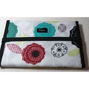 Thirty One Fold n Go Organizer with Notepad. Organic Poppy NWT